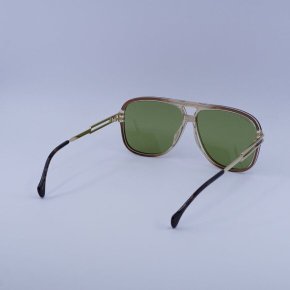 Gucci GG1105S 003 Sunglasses Brown/Gold Aviator Frame, Green Lenses - Picture 9 of 10